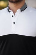 Erkek Yakalı çift Renk Kısa Kollu T-shirt resmi